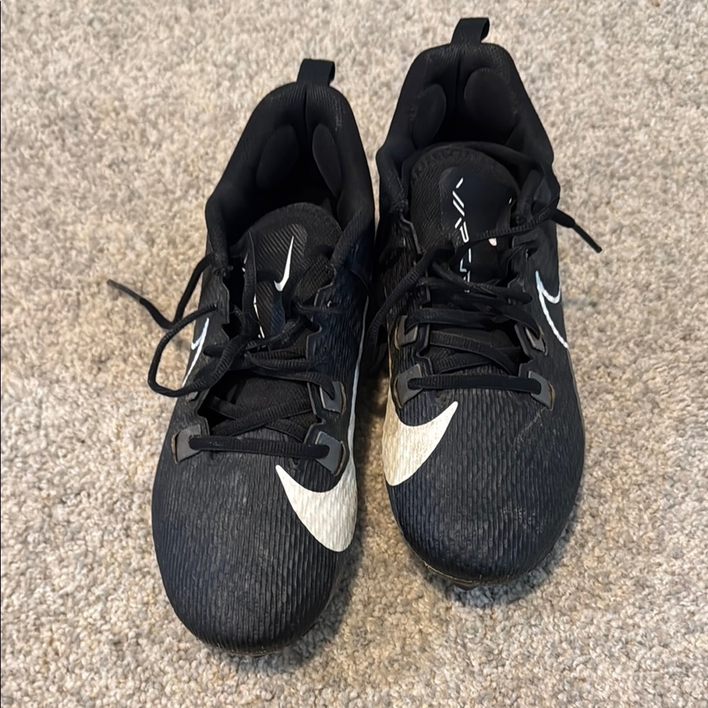 Nike Black and White Sports football cleats